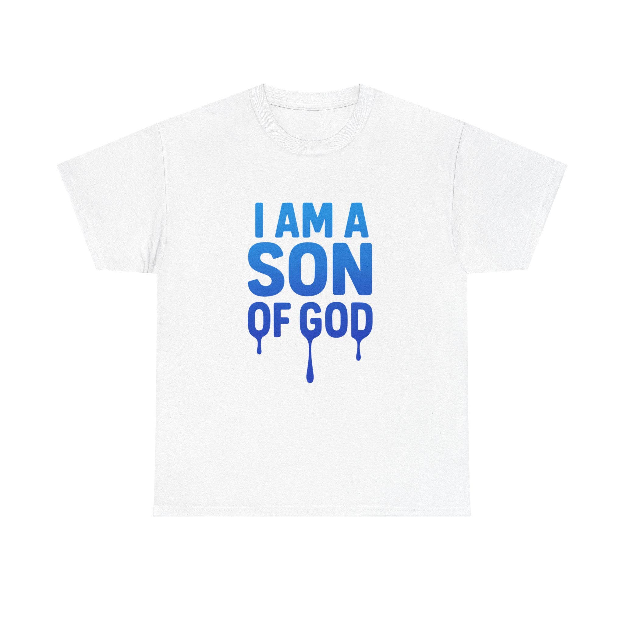 Son of God T-Shirt — Faith Tee with "I Am a Son of God" & John 1:12 Cross Design
