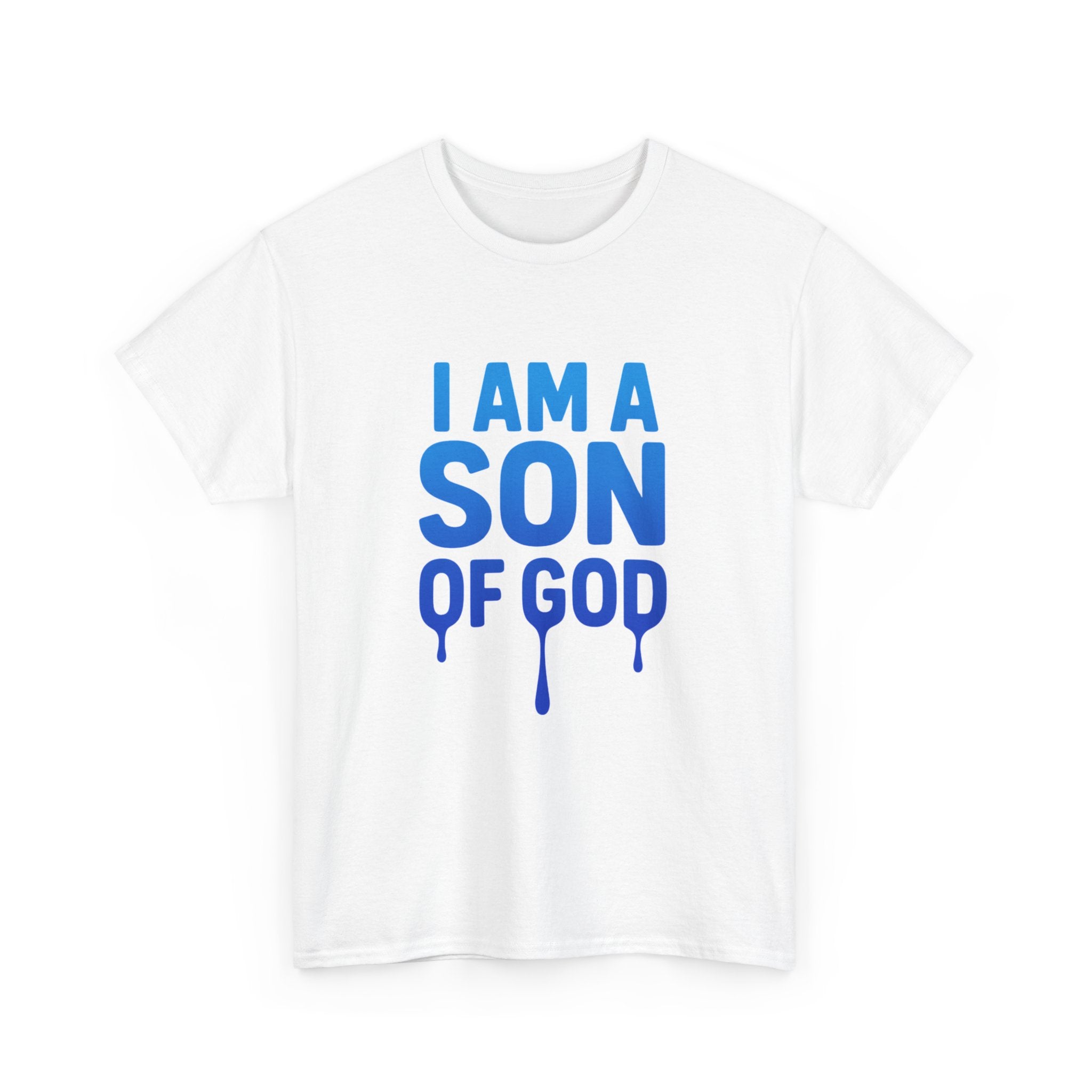Son of God T-Shirt — Faith Tee with "I Am a Son of God" & John 1:12 Cross Design