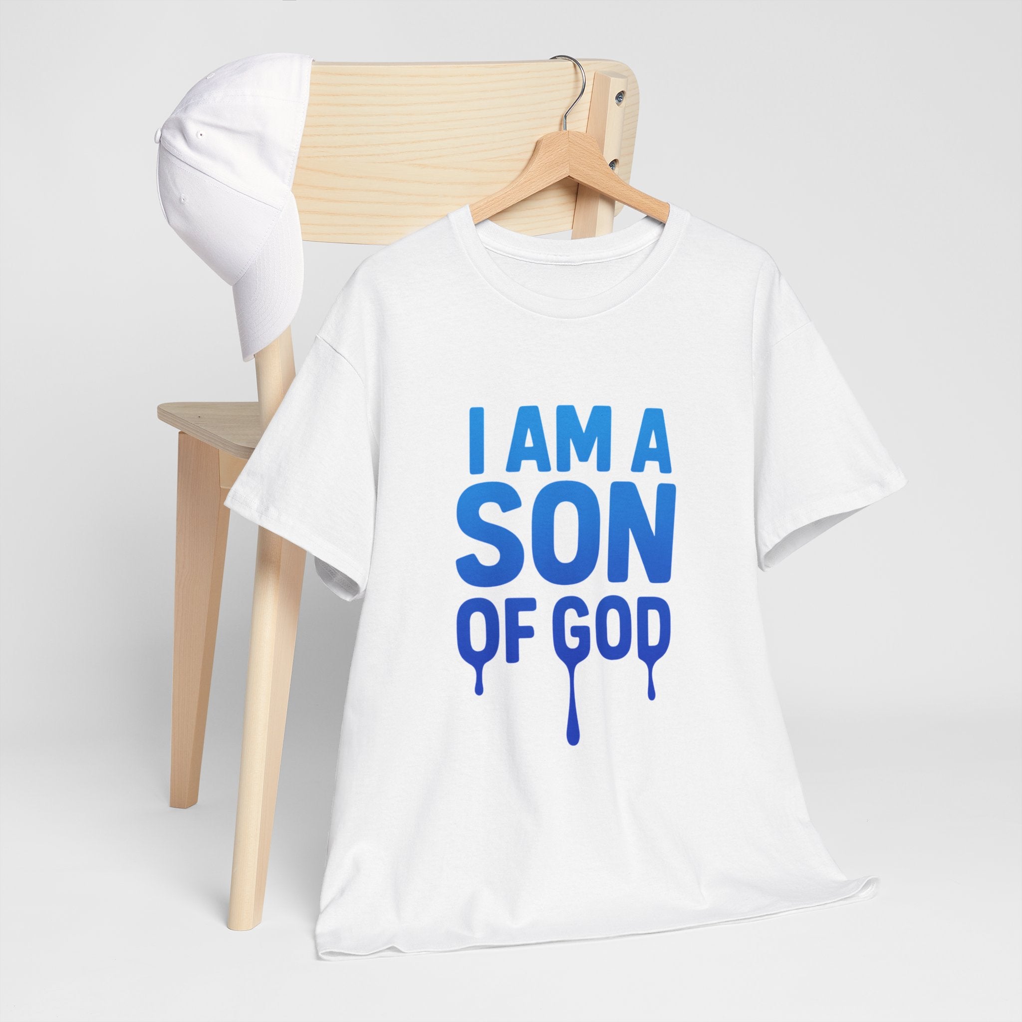 Son of God T-Shirt — Faith Tee with "I Am a Son of God" & John 1:12 Cross Design