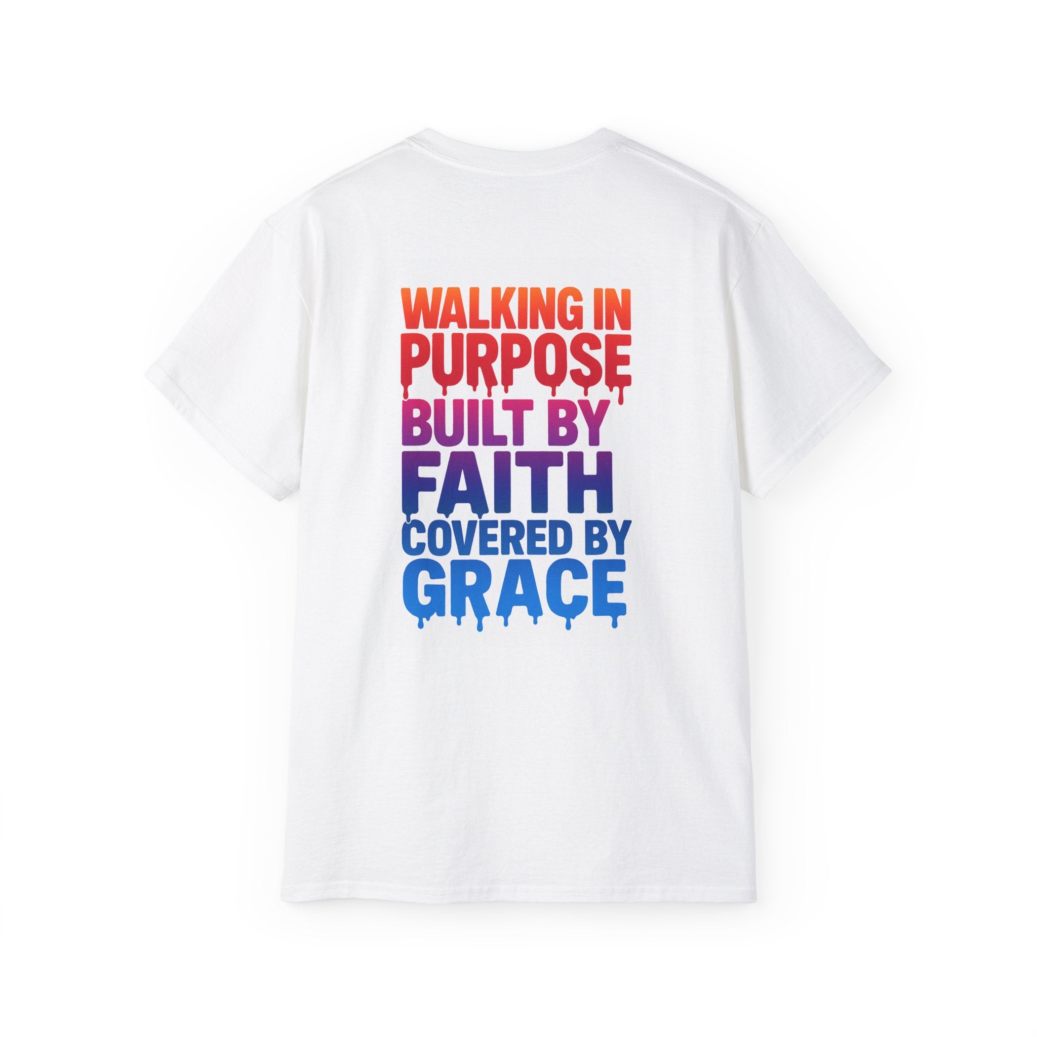 Purpose Driven T‑Shirt — "Purpose Driven" Rainbow Faith Tee (Walking in Purpose, Built by Faith)