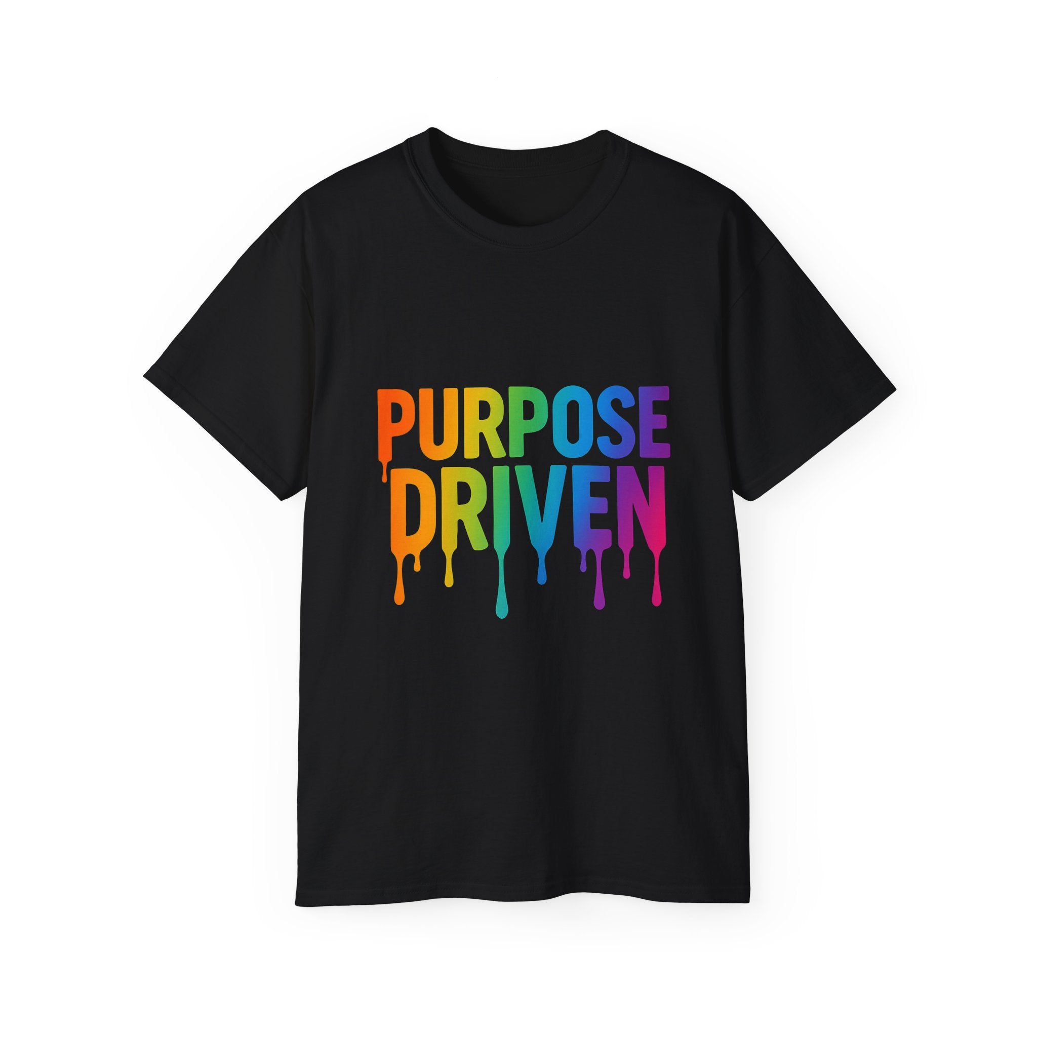 Purpose Driven Rainbow T-Shirt — 'Purpose Driven' Drip Graphic Tee