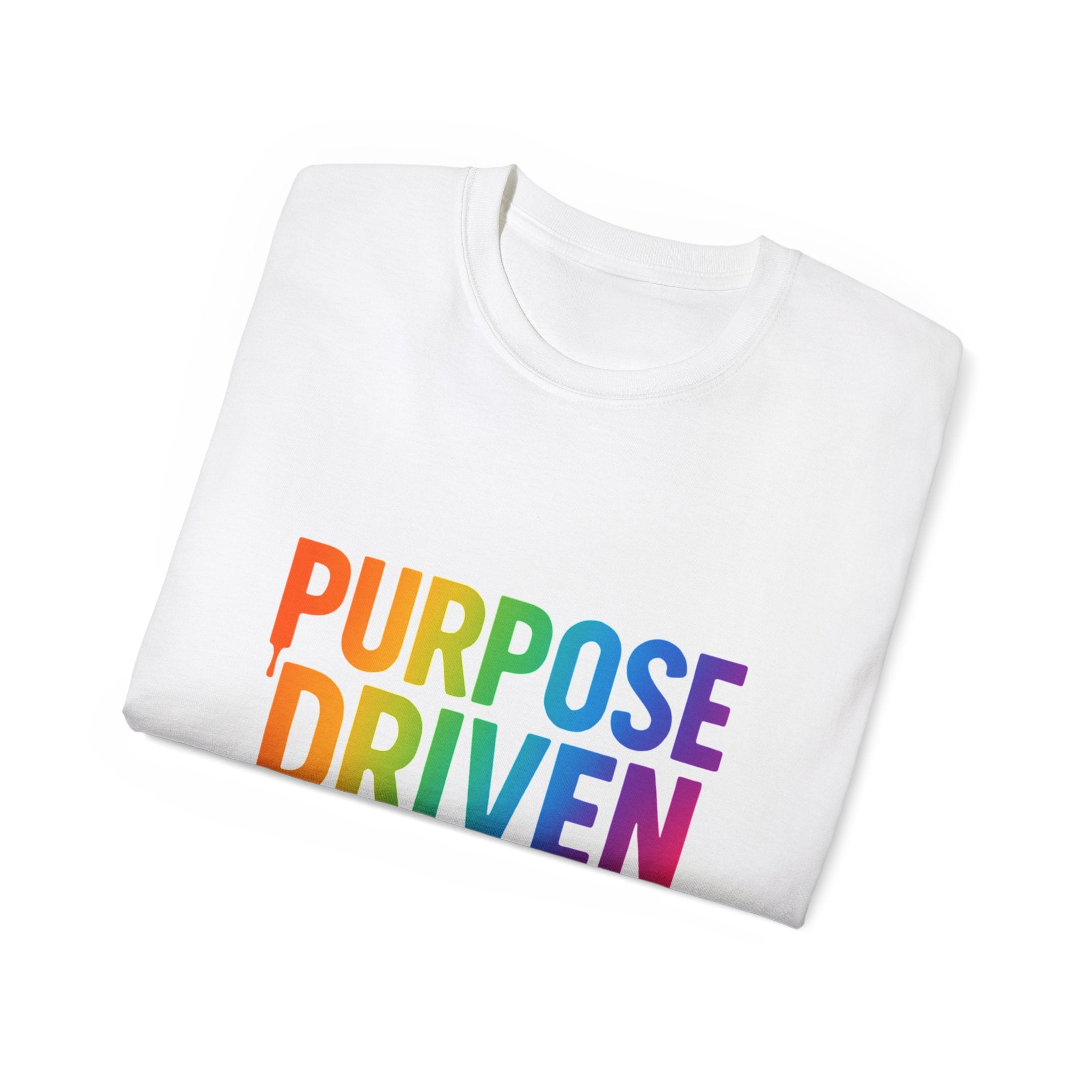 Purpose Driven Rainbow T-Shirt — 'Purpose Driven' Drip Graphic Tee